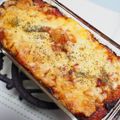 バカリャウ's cooksnap of when they made 鯖缶とトマト缶の、餃子の皮deラザニア風.