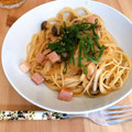 おいも0502's cooksnap of when they made きのことベーコンの和風パスタ.