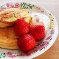 ふちぽん☆'s cooksnap of when they made ふわふわ♥いちごのスフレパンケーキ♪.
