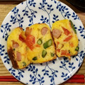 min☆___'s cooksnap of when they made アスパラとソーセージとトマトのケークサレ.
