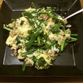 おはなすき's cooksnap of when they made ランチに簡単♪挽き肉入りのニラ玉丼.