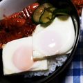“ありあ”'s cooksnap of when they made お魚ソーセージでスパムむすびっぽい丼ぶり.