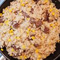 柴きちandやよ's cooksnap of when they made ホットプレートで牛肉ガーリックライス.