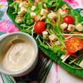のんべぇヒロ's cooksnap of when they made ぱぱ絶賛　水菜のシーザーサラダ.
