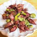Hanachico's cooksnap of when they made ホタルイカとそら豆のサッと炒め.