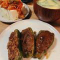 pon81_'s cooksnap of when they made ハンバーグ　簡単ピーマンの肉詰め.