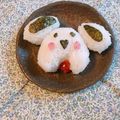 yesmama's cooksnap of when they made ハートで〜♡ワンだふる♬おにぎり.