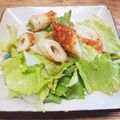 ももカピ's cooksnap of when they made レタスとちくわのピリ辛サラダ.