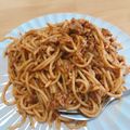 ちゃっきぃさん's cooksnap of when they made 市販のミートソースでアレンジスパゲッティ.