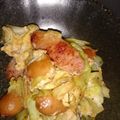 ごはん好きパンも好き's cooksnap of when they made キャベツとウインナーの粒マスタード炒め☆.