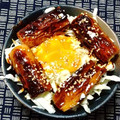 nosso's cooksnap of when they made おいしく節約！？ちくわの蒲焼丼★.