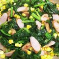 かみりょこママ's cooksnap of when they made ほうれん草とウインナーコーン炒め.