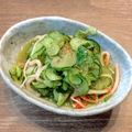 料理に目覚めた高校生's cooksnap of when they made 超簡単！胡瓜とカニカマの胡麻酢和え.