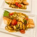 mikataka＊'s cooksnap of when they made 鮭のお酢ときのこ野菜のタップリあん☆.