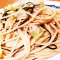 黒鯛一直線's cooksnap of when they made １人ランチ☆塩昆布わさびパスタ.