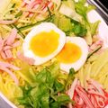 ねこのガストン's cooksnap of when they made 市販のざるラーメンを冷やし中華に.
