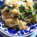 伶夜11's cooksnap of when they made 菜の花と筍と桜エビの春の味スパゲッティー.