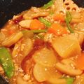 SAYUUSK's cooksnap of when they made 根菜と鳥ひき肉のとろりん煮.