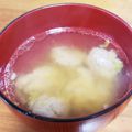 あちゃパンケーキ's cooksnap of when they made 残った餃子のあんで♪絶品餃子団子スープ.