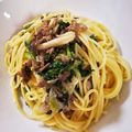 ☆ゅうママ☆'s cooksnap of when they made 簡単！牛肉とほうれん草の甘辛和風パスタ.