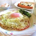 Newチヨコっと♪'s cooksnap of when they made きゃべつde巣籠り目玉焼き.