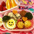 やまゆ☆'s cooksnap of when they made ゆで卵deニコニコ♪スマイルキャラ弁.