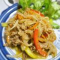 mmameco's cooksnap of when they made 冷蔵庫にあるもので！プルコギ風☆野菜炒め.