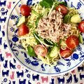 ふたごゆき's cooksnap of when they made サッポロ一番で！胡瓜とトマトのサラダ冷麺.