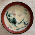 料理インコ's cooksnap of when they made ベーコンとキノコほうれん草のミルクスープ.