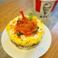 103クロミ's cooksnap of when they made ひなまつりに♡サーモン花の寿司ケーキ.