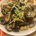 ぺたる's cooksnap of when they made フライパンひとつで✿あさり×春野菜パスタ.