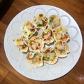 shimoppu's cooksnap of when they made たこ焼き器de♪しゅうまいの皮ピザ～♥❤.