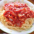 はらぺこtomato's cooksnap of when they made かにのトマトソースパスタ＊カニカマで絶品.