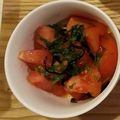 min☆___'s cooksnap of when they made ＊トマトと大葉の塩昆布和え＊.