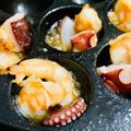 カフェ店員M子's cooksnap of when they made 簡単♪アヒージョいろいろ☆たこ焼き鉄板で.