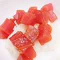 かほus's cooksnap of when they made キハダマグロをごま油と醤油で.