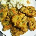 さちへ♪'s cooksnap of when they made ◆白身魚と春菊のクリーミー落とし揚げ♪.