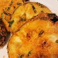 ぷ～よねこ's cooksnap of when they made 大葉衣のナス揚げ.