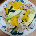 クックL2DT1S☆'s cooksnap of when they made 夏野菜と豚肉のバジル炒め.