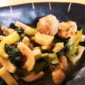 たけッティ's cooksnap of when they made レンコンと鶏とチンゲン菜の中華風ピリ辛炒め.