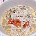 haruru141's cooksnap of when they made きのことツナのスープパスタ.