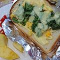ｽｶｲﾌｨｯｼｭ☆'s cooksnap of when they made 朝ごはんに！卵サンドのチーズトースト.