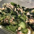 mtmoto's cooksnap of when they made サバ缶&胡瓜&ワカメの和え物.