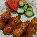 こうせ★'s cooksnap of when they made こってり☆アスパラと人参の豚巻き.