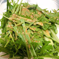 音楽好きのりりー's cooksnap of when they made 水菜のごまと麺つゆの簡単サラダ.