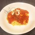 naorii's cooksnap of when they made 甘エビのトマトクリームパスタ.