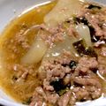 kumoyou's cooksnap of when they made 大根と挽肉のとろみ炒め.