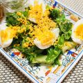 バカリャウ's cooksnap of when they made 菜の花とスナップエンドウのミモザサラダ.
