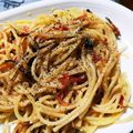 まぶたん's cooksnap of when they made 桜えび塩昆布のパスタ☆カルボナーラ仕立て.