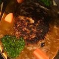 クック4Q38LW☆'s cooksnap of when they made とろーり激レア卵ハンバーグ☆.